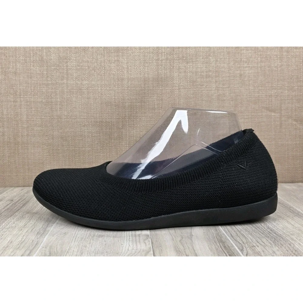 Vivaia Claire Walker Black Round Toe Knit Ballet Flats Womens EU 38.5 US 7.5